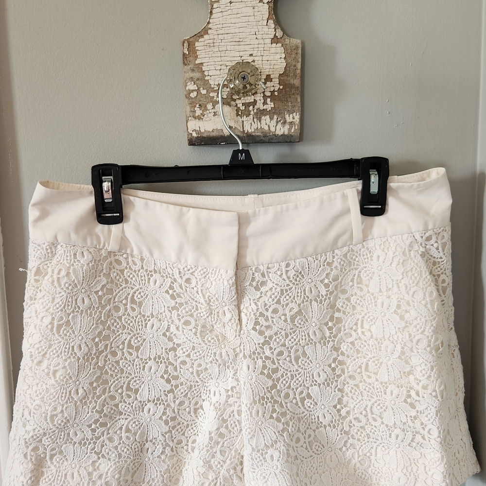The Limited White Embellished Mini Pencil Shorts